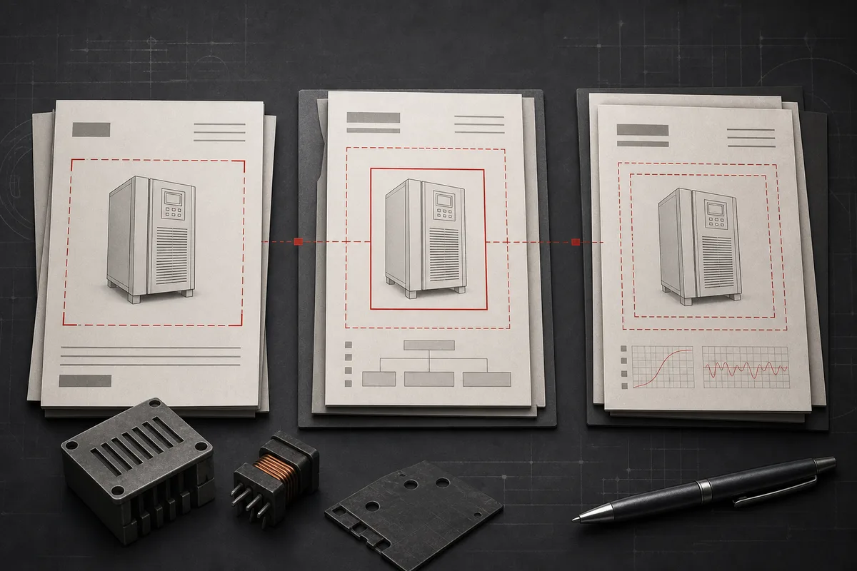 CE, IEC 62040 and a Test Report: What Each Document Tells a UPS Buyer — conceptual engineering illustration